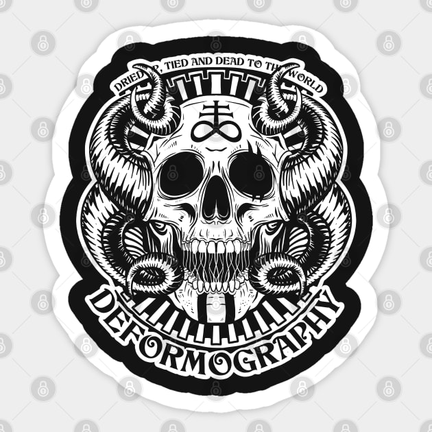 Deformography Sticker by artslaves